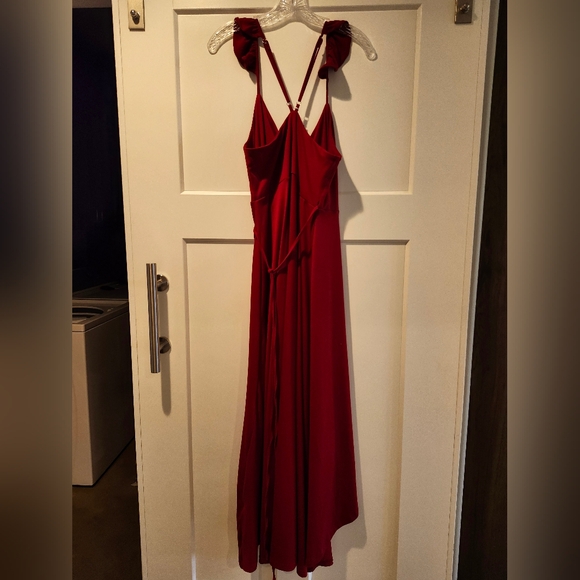 NWT Deep Self wrap dress high low red size S - Picture 3 of 5